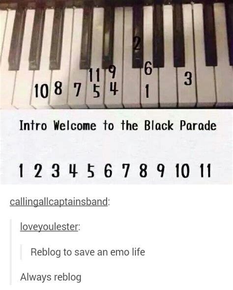 black parade g note|My Chemical Romance .